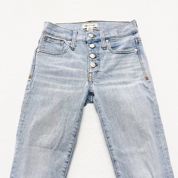 Madewell 9" High Rise Skinny Denim Jeans Button Fly Light Wash SZ23 - Picture 2 of 9